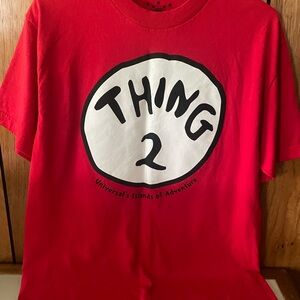 Universal Studios Red  Tee with 'Thing 2' Design